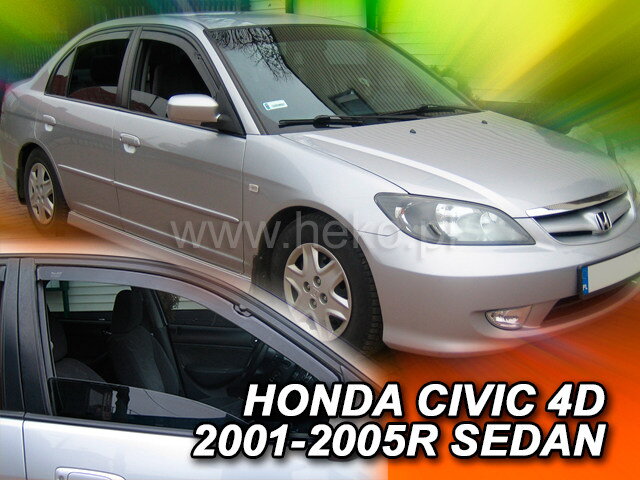 Deflektory Heko - Honda Civic Sedan 2000-2005 (so zadnými)