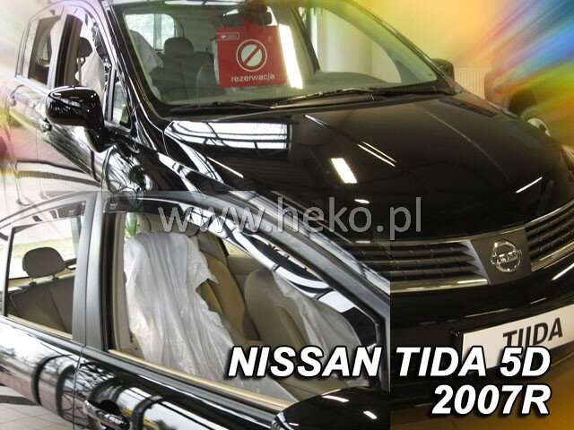 Deflektory Heko - Nissan Tida Sedan 2004-2012 (so zadnými)