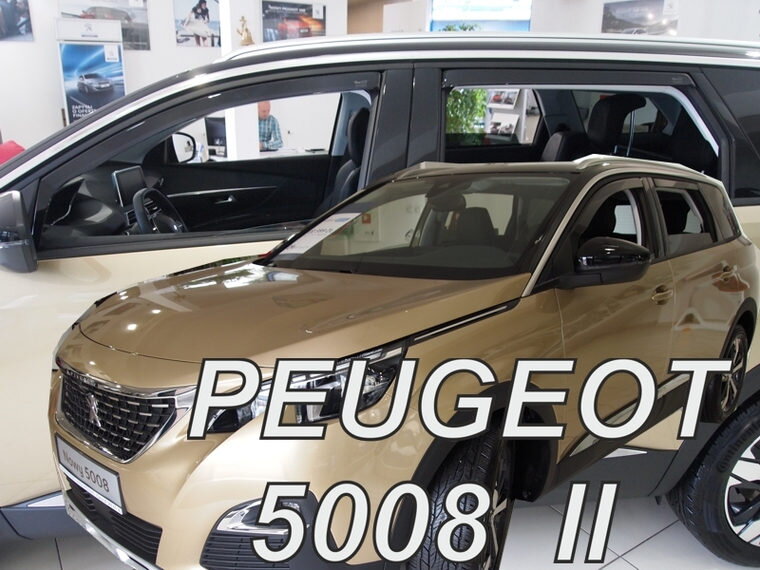 Deflektory Heko - Peugeot 5008 II 2017-2023 (so zadnými)